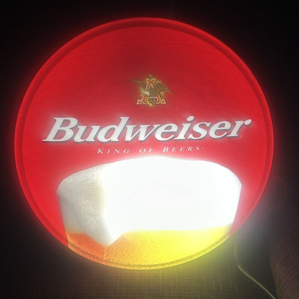 Vintage 1993 Budweiser King of Beers Lighted Beer Sign 16” Tested Works